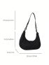 Medium Hobo Bag Solid Color Nylon