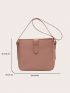 Minimalist Textured Square Bag Fashion Pink