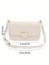 Small Flap Square Bag Metal Decor White