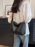 Medium Hobo Bag Black Minimalist For Daily