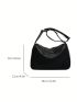 Medium Hobo Bag Black Minimalist For Daily