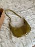 Medium Hobo Bag Olive Green Minimalist For Daily