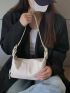 Small Hobo Bag Black Minimalist Adjustable Strap