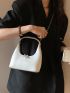Mini Hobo Bag White Minimalist Top Handle