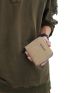 Polyester Small Wallet Letter Graphic Zipper Khaki