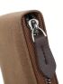 Polyester Small Wallet Letter Graphic Zipper Khaki