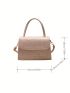 PU Square Bag Crocodile Embossed Pink Flap