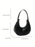 Snakeskin Embossed Hobo Bag Elegant Zipper PU