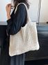 Large Crochet Bag Vacation Hollow Out Polyester