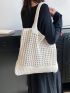 Large Crochet Bag Vacation Hollow Out Polyester