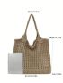 Large Crochet Bag Vacation Hollow Out Polyester