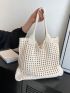 Large Crochet Bag Vacation Hollow Out Polyester