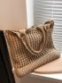 Large Crochet Bag Vacation Hollow Out Polyester