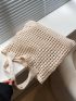 Large Crochet Bag Vacation Hollow Out Polyester