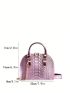 Mini Dome Bag Snakeskin Embossed Metallic PU Funky