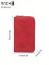 Neon Red Letter Embossed Passport Case