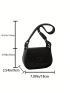 Mini Saddle Bag Solid Color Flap Fashion Style