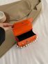 Mini Funky Square Bag Faux Pearl Decor Chain Strap