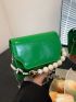 Mini Funky Square Bag Faux Pearl Decor Chain Strap