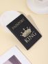 Letter & Crown Graphic Passport Case For Travel