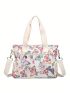 Butterfly Graphic Shoulder Tote Bag Small Double Handle