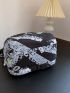 Letter Graphic Dome Bag Medium Double Handle