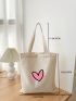 Letter Graphic Shopper Bag