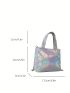 Mini Holographic Square Bag Double Handle Funky