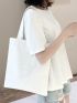 Women's Canvas Shoulder Bag Handbag Tote Bag Casual Shopping Bag Shopper Organizer