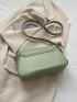 Small Crossbody Bag Solid Color Flap Adjustable-strap