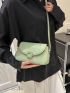 Small Crossbody Bag Solid Color Flap Adjustable-strap