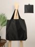 1pc Foldable Waterproof Portable Shopper Bag Large Capacity Supermarket Shopper Bag