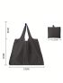 1pc Foldable Waterproof Portable Shopper Bag Large Capacity Supermarket Shopper Bag