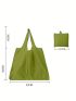 1pc Foldable Waterproof Portable Shopper Bag Large Capacity Supermarket Shopper Bag