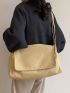 Oversized Messenger Bag Minimalist Khaki