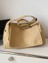 Oversized Messenger Bag Minimalist Khaki