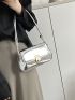 Twist Lock Baguette Bag Metallic PU Funky