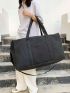 Black Minimalist Travel Bag Large Capacity Double Handle