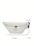 White Fanny Pack Minimalist Large Capacity For Daily