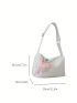 Medium Hobo Bag White Minimalist With Bag Charm