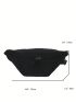 Black Fanny Pack Minimalist Large Capacity For Daily