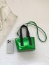 Mini Funky Square Bag Crocodile Embossed Double Handle