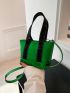 Mini Funky Square Bag Crocodile Embossed Double Handle