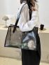 Fashionable Tote Bag Double Handle Clear Design