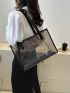 Fashionable Tote Bag Double Handle Clear Design