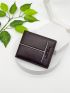 Letter Embossed Detail Small Wallet For Men