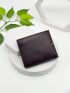 Letter Embossed Detail Small Wallet For Men