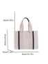 Color Block Shoulder Tote Bag Medium Double Handle