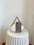 Minimalist Lip Shaped Novelty Bag Zipper Chain Strap White