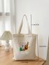 Small Shopper Bag Cartoon Animal Graphic Preppy